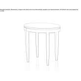 Round wooden coffee table Angues