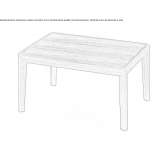 Rectangular wooden coffee table Magdala