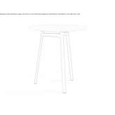 High side table made of HPL Soucht
