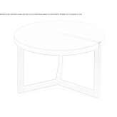Round coffee table made of MDF Cucuieti