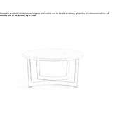 Round coffee table in Carrara marble and metal Harlev