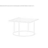 Niski kwadratowy stolik kawowy z materiałów ceramicznych Visone