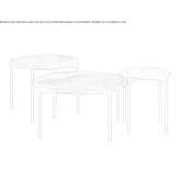 Low metal coffee table with glass top Radomysl