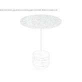 Round coffee table with a wooden top and marble base Eyemouth