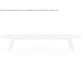 Low oval walnut coffee table Kolan