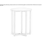 High side table in stone and metal Bolton