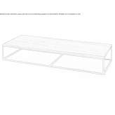 Low coffee table in metal and stone Mutxamel