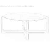 Low ash and glass coffee table Erwin