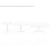 Square coffee table made of steel and wood Klietz