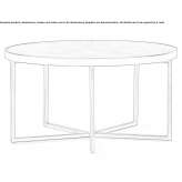 Low coffee table made of metal and MDF Edgecomb
