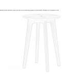 Round, high side table made of walnut Cantiano