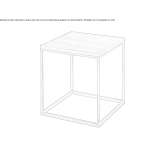 High side table in stone and metal Talence