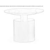 Side table with wooden veneer or marble top Momence