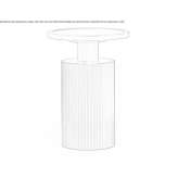 Round side table made of wood and glass Momence