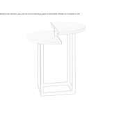 Tall side table made of wood veneer and metal Camoapa