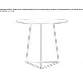 Round coffee table made of HPL Lentilly