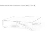 Low square coffee table with HPL top Ulmi