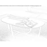 Oval coffee table with a lacquered wood top Rogatica