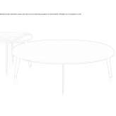 Low oak coffee table Filotas