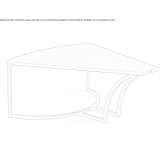 Low coffee table made of wood and metal Ketchum