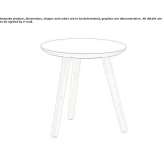 A low, round, wooden coffee table Radstadt