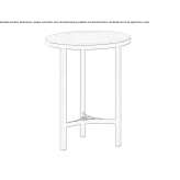 Tall side table in marble and metal Camoapa
