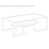 Rectangular coffee table made of glass and metal Camoapa