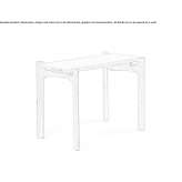 Rectangular oak side table Gozeli