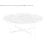 Dark Emperador round marble coffee table Rogatica