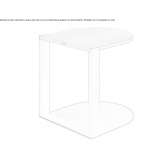 Tall side table in eucalyptus and metal Camoapa