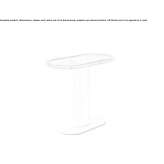 Oval side table made of steel and wood Latour