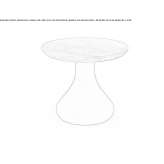 Low round walnut coffee table Oaklyn