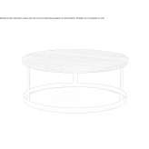 Low table in walnut wood and painted metal base Rogatica