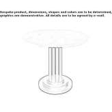 Low, round, marble bistro side table Newville