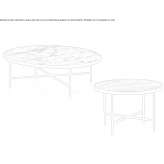 Low metal coffee table with a marble top Cauday