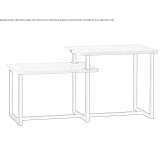 Tall side table in eucalyptus and metal Camoapa