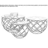 Round glass coffee table Fagundes