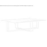 Low coffee table in Carrara metal and marble Marston