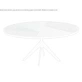 A low, round, wooden coffee table Camoapa