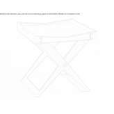 Square coffee table made of beech and tanned leather Cansano