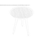 Low round metal coffee table Hresa