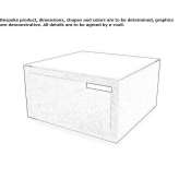 Coffee table in melamine-coated chipboard with integrated magazine rack Trappe