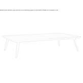 Low rectangular wooden coffee table Quitupan