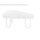 Triangular coffee table made of laminate Barciany