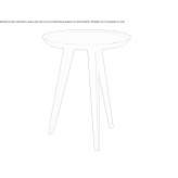 Round metal high side table Quitupan
