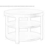 Round wooden coffee table Goiatuba