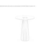 Round glass high side table Baraggia