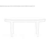 Oval ash coffee table Selegas