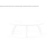 Round coffee table made of beech wood Sonnaz