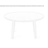 Round oak coffee table Cayucos